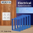 thumbnail image 2 of 1/4” Double Gang Receptacle Outlet Box Extender,Blue Electrical Outlet Extender for Electrical Outlet Box,A Great Helper for Outlet Box Adjustments,3Pack, 2 of 6