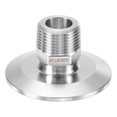 thumbnail image 1 of Uxcell 1-Pack Tri Abrazaderas Sanitarias de 2 pulgadas a Rosca Masculina NTP de 3/4 de pulgada Accesorio de Tubería Hexagonal de Acero Inoxidable Ferrule OD 64mm, 1 of 7