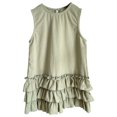 thumbnail image 1 of FhsagQ Robes Robes de Noël pour Filles Taille 16-18 Robe en Coton et Lin en Dentelle pour Enfants Robe Débardeur Robe Sans Manches Robe de Princesse Robe de Mode pour Petite Fille pour Enfants Vert 4-5 Ans, 1 of 1
