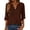 56#Brown, variant on Womens 3/4 Sleeve Tops with Buttons V-Neck Summer Outfits Casual Blouses Shirts Beach Vacation Fall Clothes 2025 Green L
