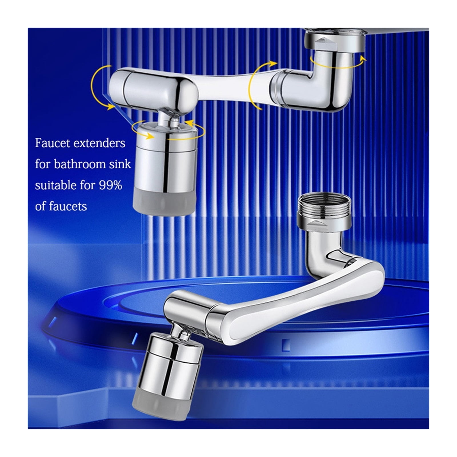 Universal 1080 Degree Rotatable Faucet Aerator Extender Plastic Splash Filter Faucets Bubbler Nozzle Robotic Arm 2 Modes Faucet ,Water Saving