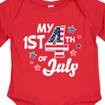 thumbnail image 4 of Inktastic My 1st 4th of July with Striped Stars Boys or Girls Long Sleeve Baby Bodysuit, 4 of 5