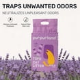 thumbnail image 2 of PURPURLAND Tofu Cat Litter, 17.6 LB(4 Packs) Fast Lavender Clumping & Superior Odor Control, Natural Corn Scent, Dustfree, Flushable, Low Tracking, 2 of 7