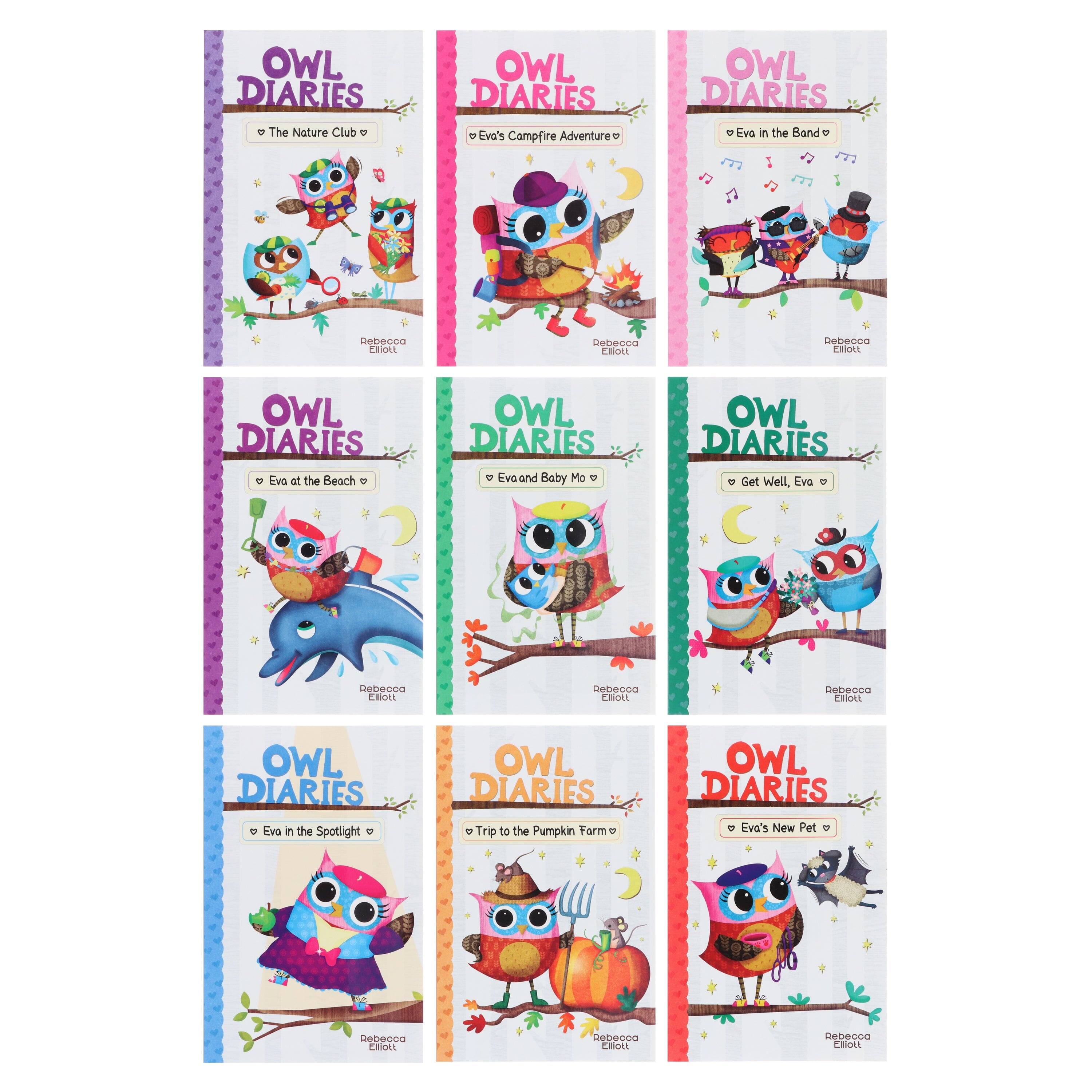 Owl Diaries Series By Rebecca Elliott: illustrated 18 Books Box Set - Ages 5+ - Paperback