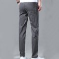 thumbnail image 7 of Dovford Mens Elastic Waist Solid Color Jeans Pants for Seniors Adaptive Mens Pants for Elderly with Zipper, 7 of 7