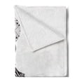 thumbnail image 2 of Occult Soft Flannel Fleece Throw Blanket, Vintage Egyptian Cat Sphinx Eastern Design Artwork Print, Cozy Plush for Indoor and Outdoor Use, 60" x 80", Black Grey, by Ambesonne, 2 of 5