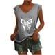 thumbnail image 1 of Camisetas sin mangas con cuello en V de verano para mujer, camisetas de manga corta con estampado de mariposa Retro OAVQHLG3B Store lin121212, 1 of 5