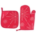 thumbnail image 1 of 1 Set Heat Resistant Mitt and Mat Set Practical Oven Glove and Pad for Kitchen, 1 of 8