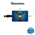 thumbnail image 3 of Moose Cute Faux Leather Travel Luggage Tag, 3 of 7
