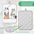 thumbnail image 6 of Yayeee Pot Holders Kitchen Heat Resistant with Pocket 7"x9.8" Cotton Oven Cooking Hot Pads, Gray Cute Chubby Cat, 6 of 7