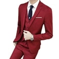 thumbnail image 3 of Yokua Single Breasted Blazer Coat Long Sleeve Business Dress Jacket Formal Tuxedo, 3 of 16