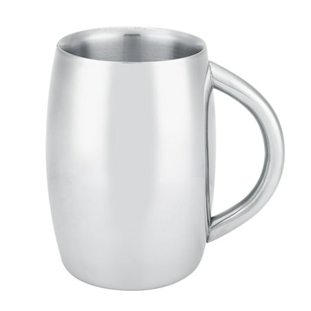 

Aigend Coffee Cup - 1Pc Stainless Steel Double Wall Coffee Cup Beer Tea Mug with Handle for Kitchen Gadget(550ml)