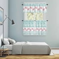 thumbnail image 5 of Green Plaid Farmhouse Kitchen Curtains Sets for Windows 36 Inch Length, Watercolor Cute Country Pigs Checkered Rod Pocket Window Treatments Tier Curtains and Valances Set for Bedroom/Bathroom, 5 of 8