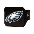 thumbnail image 1 of Fan Mat 22601 Trailer Hitch Cover  Fits 2 Inch Receiver; NFL Philadelphia Eagles Color Logo On Black; Chrome Plated; Metal, 1 of 3