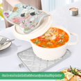 thumbnail image 3 of Yayeee Pot Holders Kitchen Heat Resistant with Pockets 7"x9.8" Cotton Oven Cooking Hot Pads, Colorful Flowers Blossoms, 3 of 7