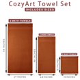 thumbnail image 4 of Juego de toallas de baño COZYART Luxury Burn Orange, 650 g/m², algodón x3, 4 of 6
