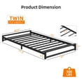 thumbnail image 2 of TROPOW Queen Bed Frame,Metal Platform Bed Frame with Steel Slats Support, Mattress Foundation, Easy Assembly, No Box Spring Needed, Black, 2 of 10