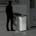 thumbnail image 7 of 21 G Rectangular Open Top Kitchen Trash Can Recycle Bin with Wheels and Dual Odor Filters, 7 of 7