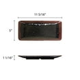 thumbnail image 2 of Excellante Tenmoku Melamine Dinnerware Collection 11 1/4" X 5" Rectangular Plate, Comes in Dozen, 2 of 3