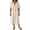 Beige, variant on Women's Shift Maxi Dress Solid V Neck Short Sleeve for Casual Mint Green M