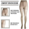 thumbnail image 5 of Lissele Women's Plus Size Silken Sheer Pantyhose With Spandex Pack of 3 Taupe Light, 6x, 5 of 7