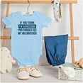 thumbnail image 3 of Handsome Little Brother Funny Bodysuit Jumper Boys Infant Baby Brisco Brands 18M, 3 of 6