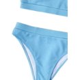 thumbnail image 4 of Ensemble Bikini String Taille Haute Côtelé 2 Pcs pour Femmes, 4 of 5
