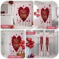 thumbnail image 6 of Valentine's Day Bathroom Shower Curtains with Hooks, Red Love Roses Flowers Petals Pink Modern Waterproof Fabric Washable Shower Curtain for Home Hotel Bathtub Decor 36x72 Inch, 6 of 9