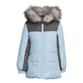 thumbnail image 5 of Weather Tamer Girls Hooded Long Sleeve Colorblocked Winter Puffer Coat, Sizes 4-16, 5 of 5