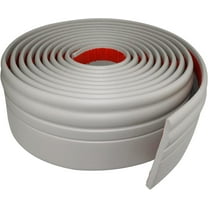 1pcs Wall Base Molding Trim Peel and Stick Rubber Baseboard Moulding 4” Wide Flexible Molding Vinyl Wall Base Cove Base (4" Wide x 16.4' Long, Creamy White)