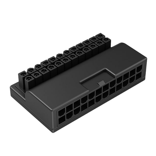 Ndcxsfigh Adaptador Conector Fuente Alimentación ATX Placa Base PC 24 Pines A 90 Grados DIY