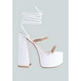 thumbnail image 6 of Indulgence Metal Chain Lace Up Chunky Sandals, 6 of 11