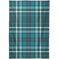 thumbnail image 2 of Coolnut Table Cloth Indoor & Outdoor Tablecloth Wrinkle Resistant Waterproof Table Cover for Kitchen, Spring, Holiday, Party (60" x 120", Cyan Plaid Check) House Decor, 2 of 7