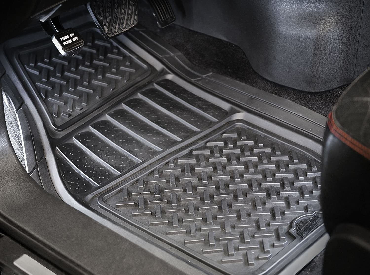 Armor All 2-Piece Rubber Floor Mat for Truck or SUV Black, 78830