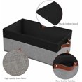 thumbnail image 3 of 3 Pack Large Capacity Storage Bins Closet Organizer for Shelves, Fabric Closet Storage Baskets Boxes with Leather Handles for Organizing Clothes, Sheets, Jeans, Toys, Books (Black and Grey), 3 of 5