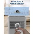thumbnail image 5 of 10000BTU Portable Air Conditioner, 3-in-1 Remote Control AC with 24-Hour Timer, Cools Up to 450 Sq. Ft. with Fan & Dehumidifier, Sleep Mode, Auto Swing, 24H Timer, 5 of 7