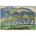 thumbnail image 2 of Ernst Lincker 18x13 Black Ornate Wood Framed Double Matted Museum Art Print Titled - At Clarens on Lake Geneva (1924), 2 of 5