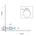 thumbnail image 3 of ANGARA Natural Cushion 1.95 ct Aquamarine Split Shank Ring with Rope Detailing in 14K White Gold for Women (Size-8mm) | March Birthstone, Anniversary, Jewelry Gift for Women | Natural Aquamarine Ring, 3 of 7