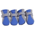 thumbnail image 2 of Limei Mesh Dog Boots Reflective Dog Shoes, Breathable Puppy Paw Protector with Soft Anti-Slip Sole, Adjustable Lightweight Outdoor Pet Shoes for Walking Hiking Running, Set of 4, Blue M, 2 of 7