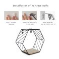 thumbnail image 3 of Colgante de pared de malla de hierro hexagonal simple Decoración del hogar Colgante Bias blanco L Abanopi sarga blanca L, 3 of 7