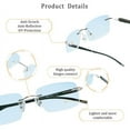 thumbnail image 2 of LifeArt Blue Light Blocking Glasses, Computer Reading Glasses, Anti Blue Rays, Reduce Eyestrain, Stylish for Men and Women(Silver,+2.00 Magnification), 2 of 5