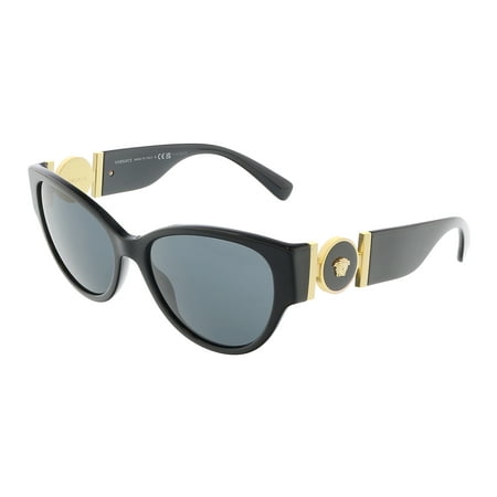 Versace Woman Sunglasses Black Frame, Dark Grey Lenses, 56MM