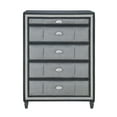 thumbnail image 3 of Global Furniture USA Vanna Dark Gray Upholstered Velvet 5-Drawer Chest, 3 of 4