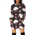 thumbnail image 4 of Nueva sudadera con capucha de la película de dibujos animados HELLO KITTY divertida de primavera para mujer, linda sudadera con gráficos de anime, sudadera con capucha vintage para mujer, 4 of 5