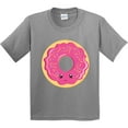 thumbnail image 3 of Inktastic Hot Pink Donut Youth T-Shirt, 3 of 5