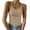 Khaki, variant on DVKOVI Summer Tops for Women Cami with Shelf Bra Women's U Neck Sleeveless Solid Knit Tank Top Tight Sport Fitness Vest Khaki S