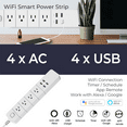 thumbnail image 6 of eco4life Wireless Smart Power Strip with Surge protection, Compatible with Alexa Google Home, no Hub required, controlled by eco4life app(4 Outlets, 4 USB Ports), 6 of 6