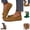Brown, variant on YOUYEDIAN Loafers for Women Casual Versatile Comfy Flat Shoes Fashion Round Toe Shoes