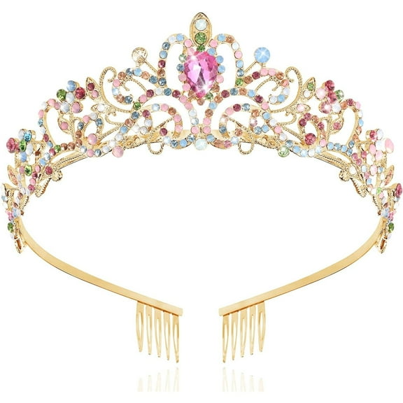 Crystal Tiara Crowns for Women for Wedding Prom Birthday Party 5.12×1.8in