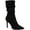Black, variant on Womens Raquell Pointed Toe Rhinestones Mid-Calf Boots